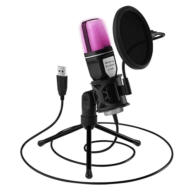 Gaming USB PC RGB Microphone