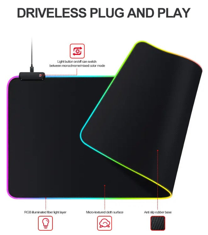 RGB Mouse Pad with Cable