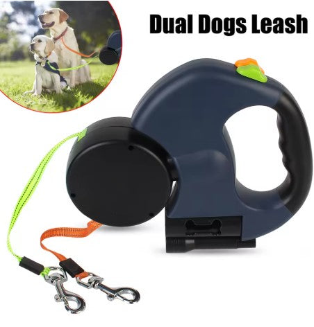 Retractable Dual Dog Leash