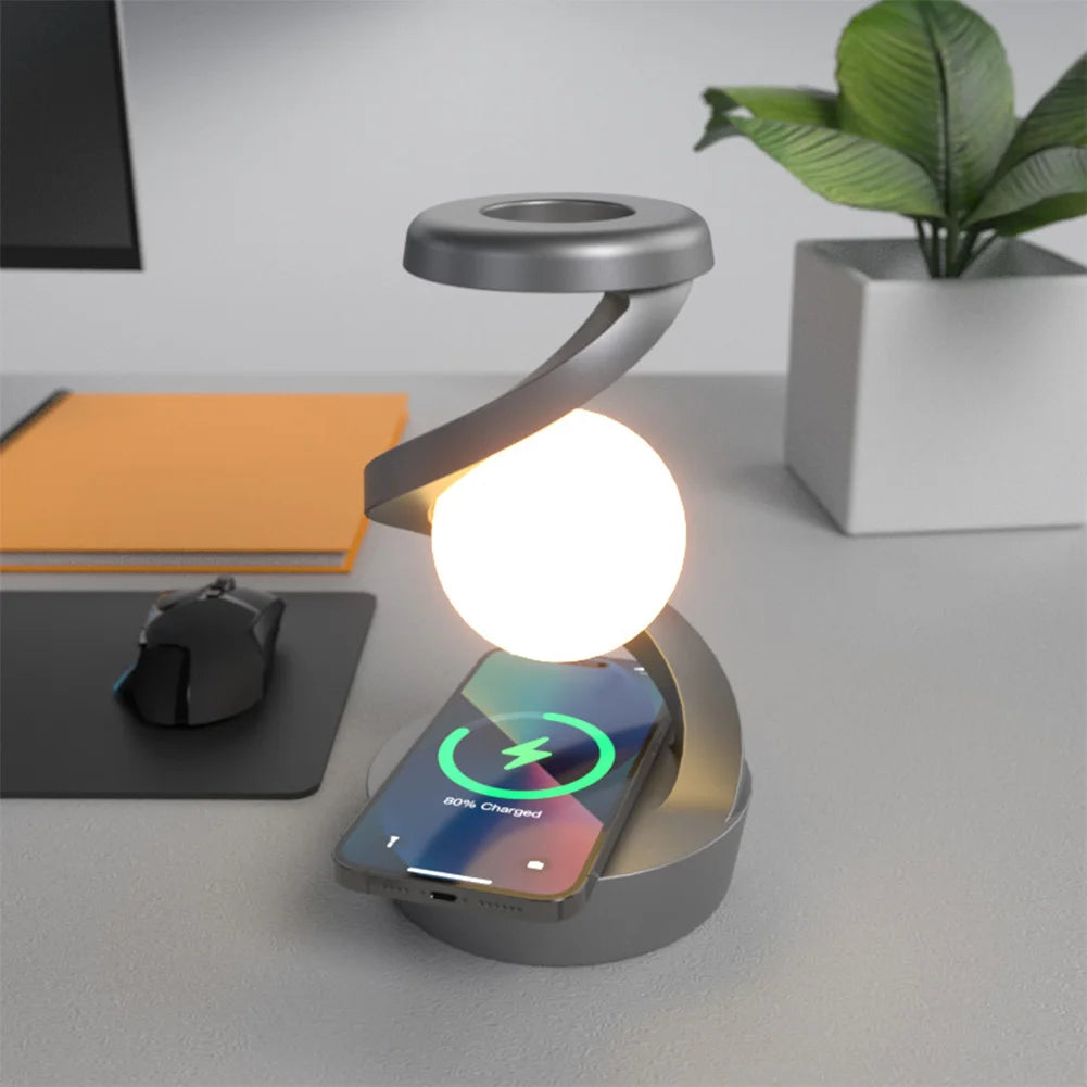 3D Levitating Ball Lamp with Wireless Phone Charger