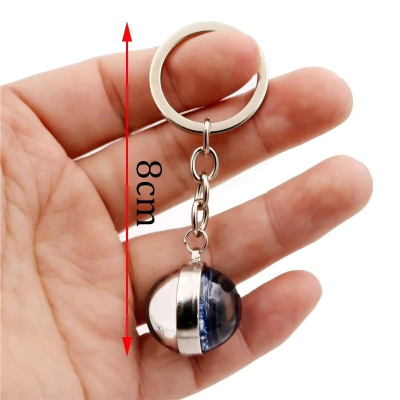 12 Star Sign Keychain Glass Ball