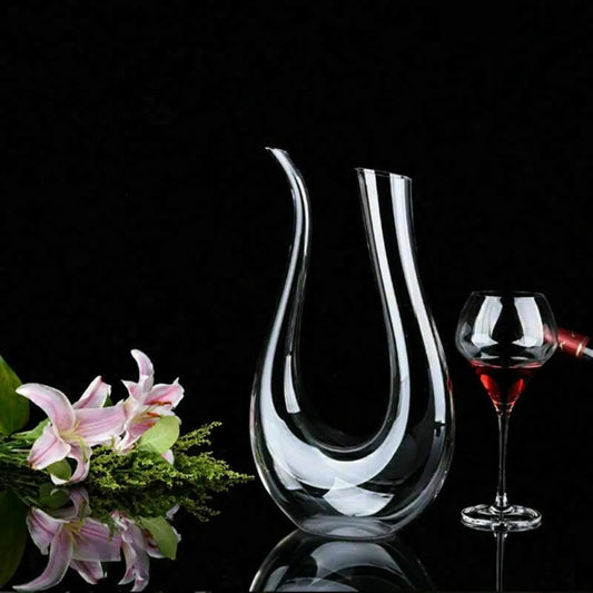 Crystal U-Shaped Wine Decanter