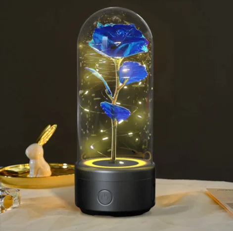 2-in-1 Rose LED Light & Bluetooth Speaker